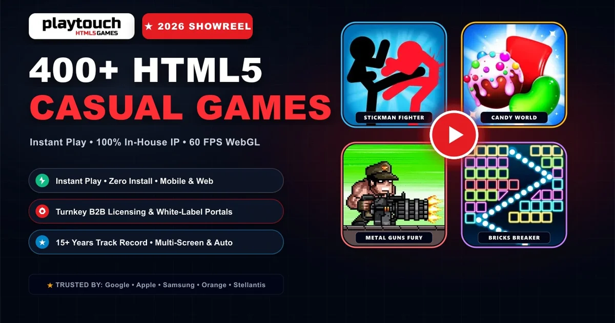 Playtouch 2026 Showreel: 400+ HTML5 Games Ready to Play!
